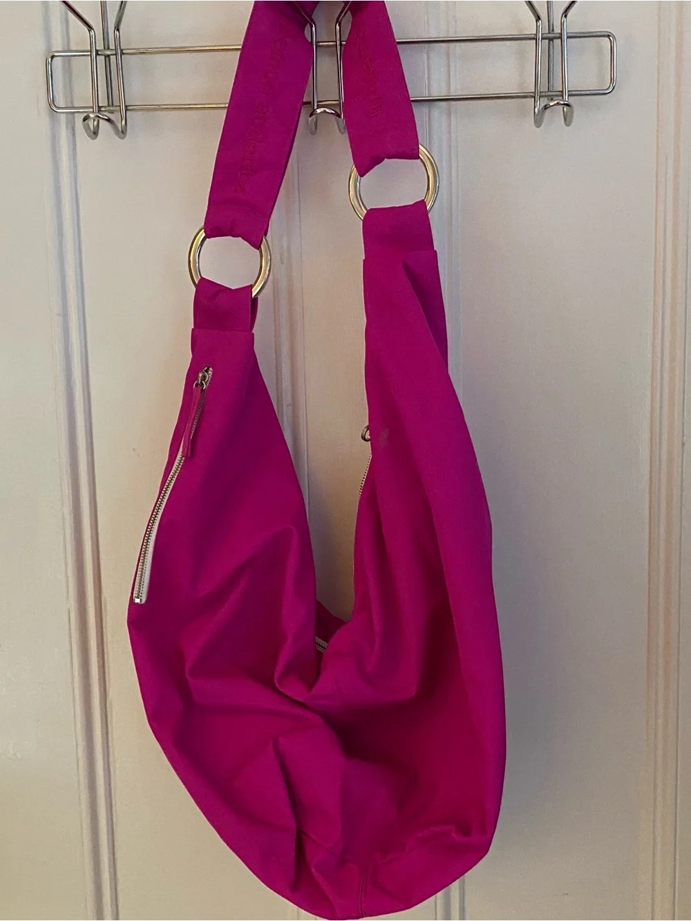 Lululemon Athletica Pink Shoulder Bag Nylon Polyester Zip pockets Sport Fitness